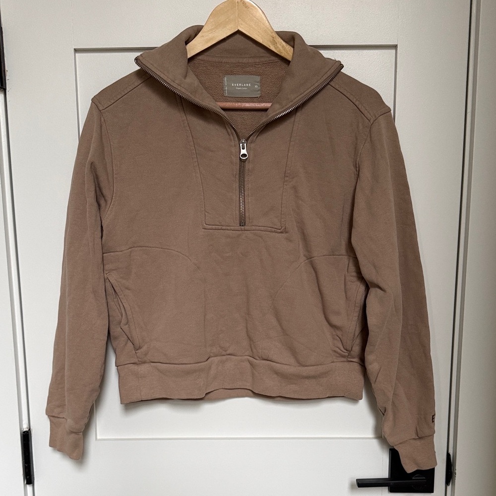 Everlane - The Track Half-Zip - Burnt Sugar - XS